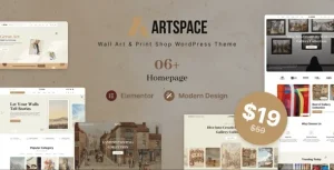 ArtSpace - Wall Art & Print Shop WordPress theme 1.0.1